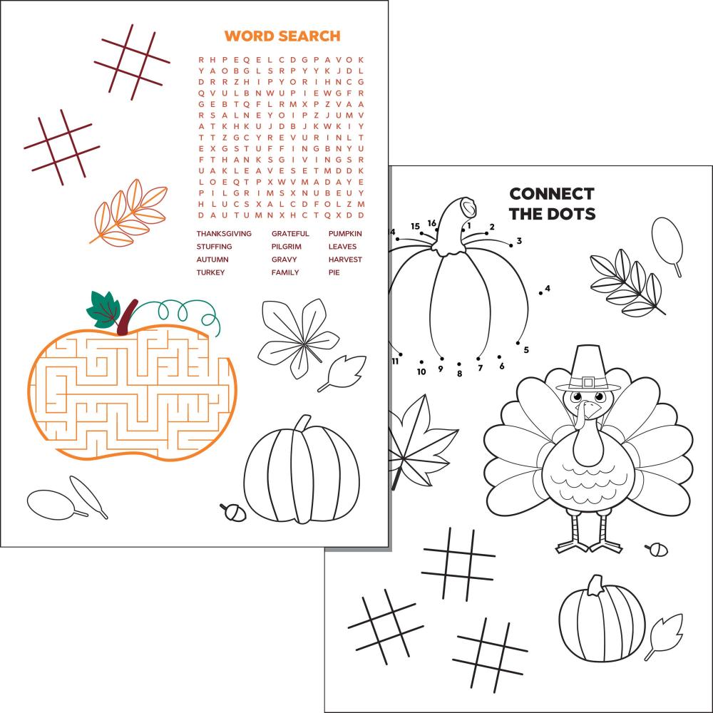 300/Case Activity Sheet - Thanksgiving - Thanksgiving Party Supplies by Creative Converting