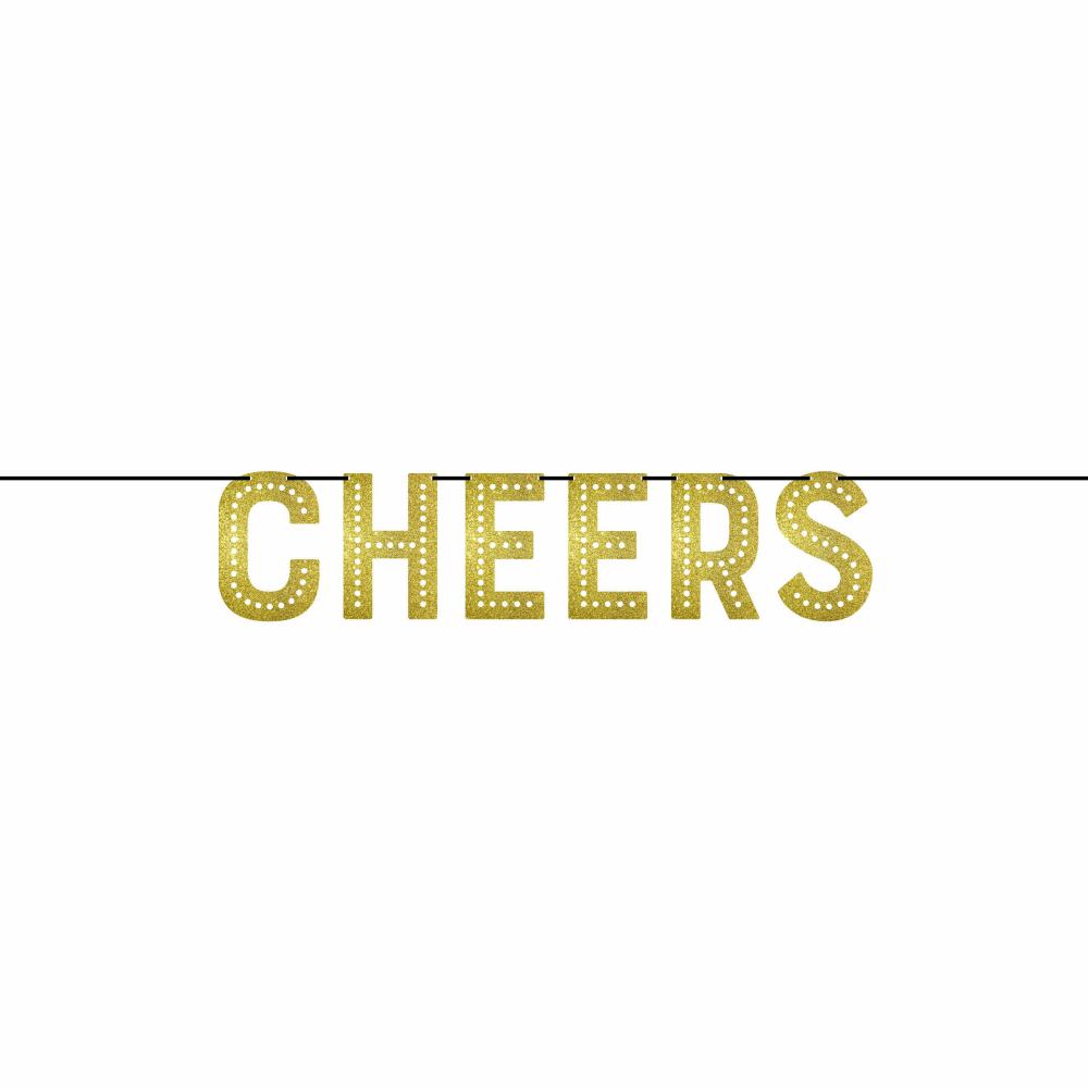 12/Case Banner w/ Twine - New Year's Cheers - New Year's Eve Party Supplies by Creative Converting