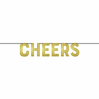12/Case Banner w/ Twine - New Year's Cheers - New Year's Eve Party Supplies by Creative Converting