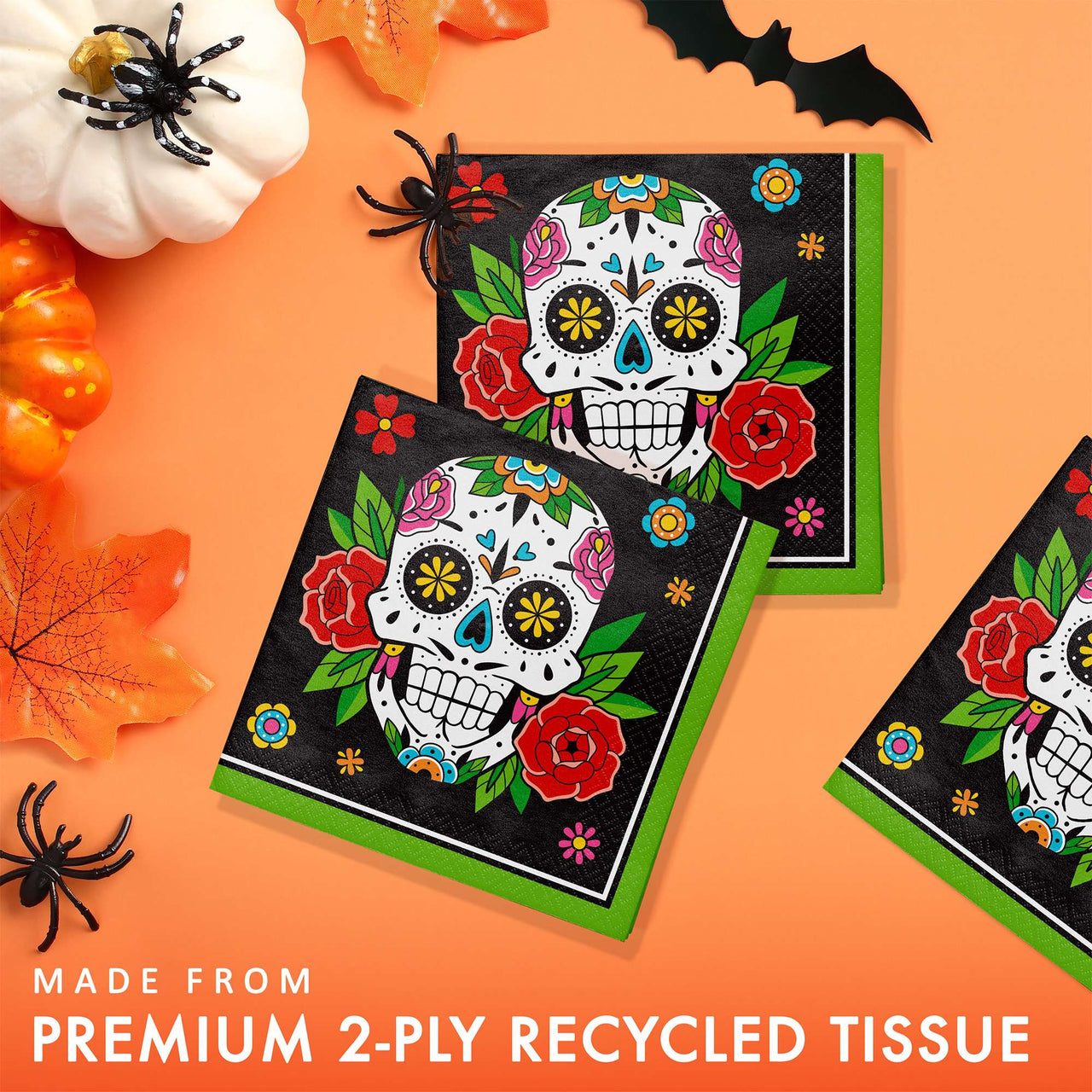 Skelebration Beverage Napkins 5" x 5"