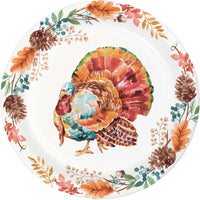 Tasteful Turkey Paper Dessert Plate (Case of 96) - Thanksgiving Party Supplies by Creative Converting