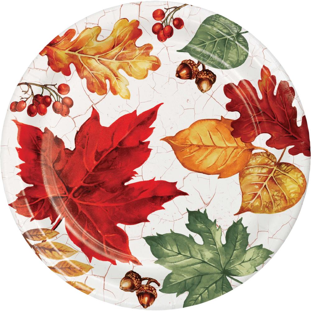 Autumn Air Paper Dinner Plate (Case of 96) - Thanksgiving Party Supplies by Creative Converting