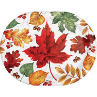 Autumn Air Paper Oval Platter (Case of 96) - Thanksgiving Party Supplies by Creative Converting