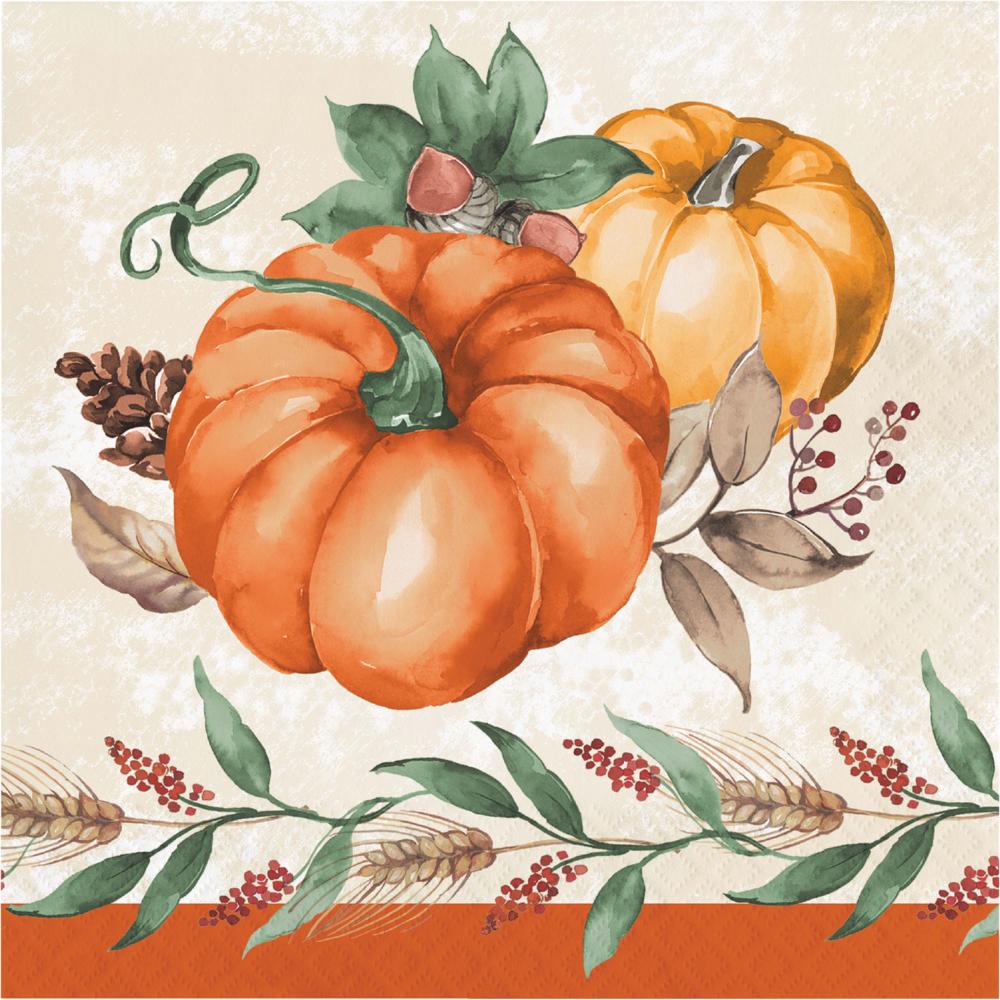 Harvest Delight Paper Luncheon Napkin (Case of 192) - Thanksgiving Party Supplies by Creative Converting