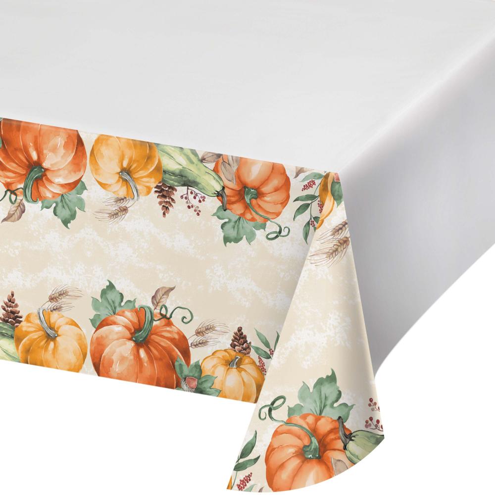Harvest Delight Paper Tablecover, Border Print (Case of 12) - Thanksgiving Party Supplies by Creative Converting