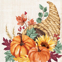 Fall Feast Paper Luncheon Napkin (Case of 192) - Thanksgiving Party Supplies by Creative Converting