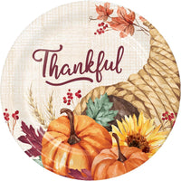 Fall Feast Paper Dessert Plate (Case of 96) - Thanksgiving Party Supplies by Creative Converting