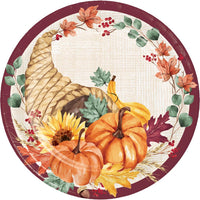 Fall Feast Paper Dinner Plate (Case of 96) - Thanksgiving Party Supplies by Creative Converting