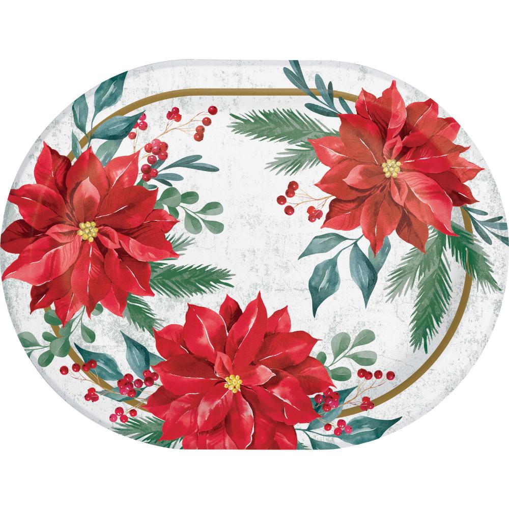 Oval Platter - Festive Floral Party Decoration from Bulk Party Supplies