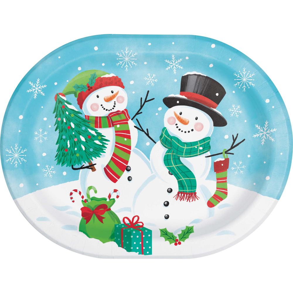 Oval Platter - Frosty Friends Party Decoration from Bulk Party Supplies