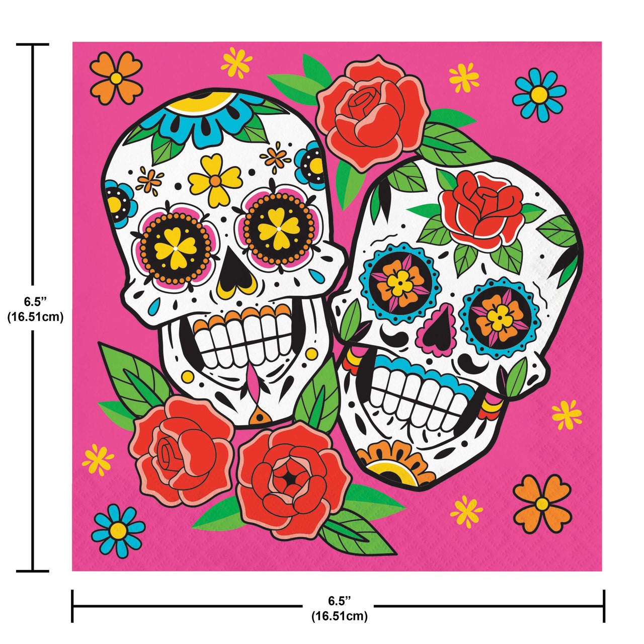 Skelebration Luncheon Napkins 6.5" x 6.5"
