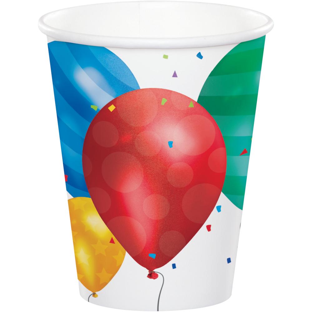 96 pc Bulk Balloon Blast 9 oz Hot/Cold Cups - Birthday Party Supplies by Creative Converting