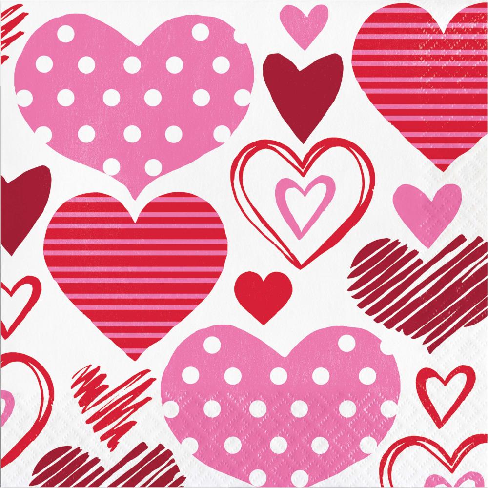 192/Case Luncheon Napkin - Joyful Hearts - Valentine's Day Party Supplies by Creative Converting