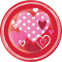 96/Case Dinner Plate - Joyful Hearts - Valentine's Day Party Supplies by Creative Converting