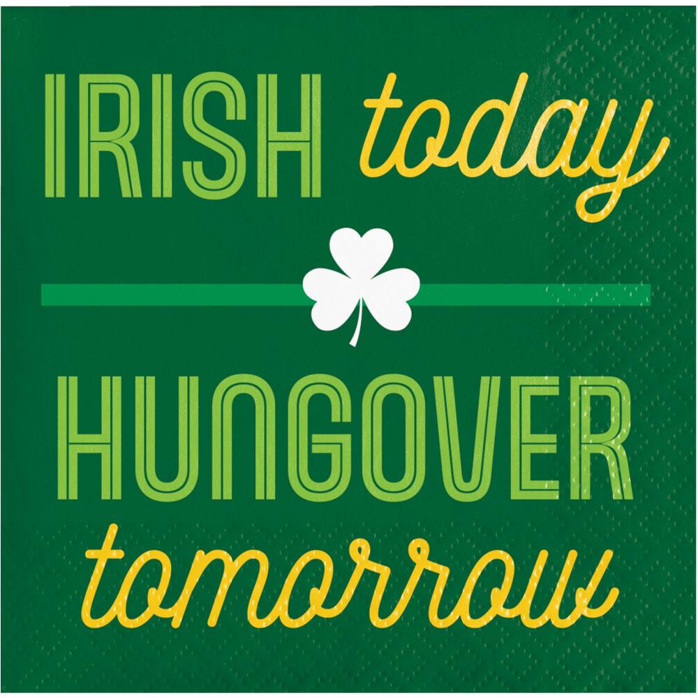 192/Case Beverage Napkin - Irish Wishes "Irish Today Hungover Tomorrow" - St. Patricks Day Party Supplies by Creative Converting