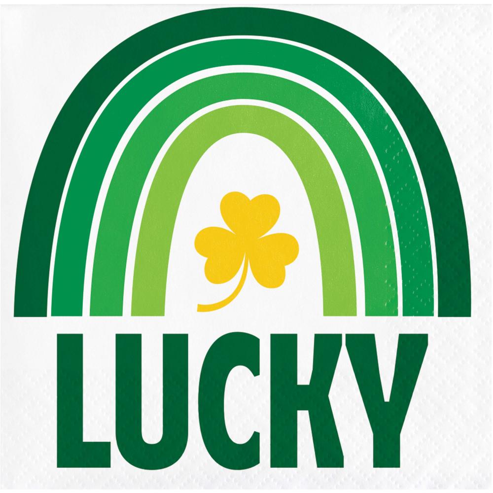 192/Case Beverage Napkin - Irish Wishes "Lucky" - St. Patricks Day Party Supplies by Creative Converting