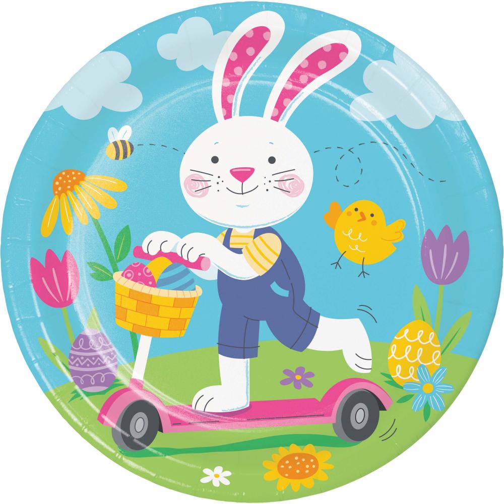 96/Case Dinner Plate - Bunny Bliss - Easter Party Supplies by Creative Converting