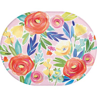 96/Case Oval Platter - Fragrant Florals - Party Themes by Creative Converting