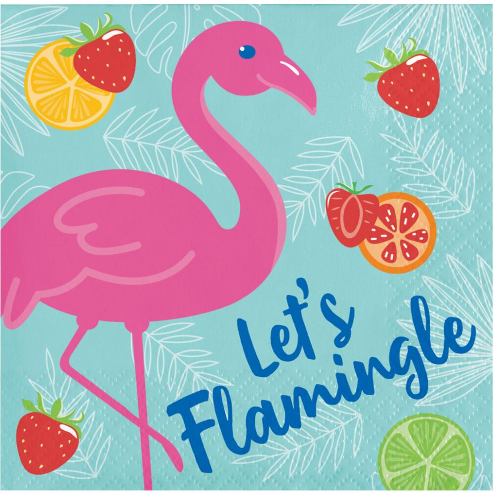 192/Case Beverage Napkin - Summer Sippin' "Let's Flamingo" - Party Themes by Creative Converting