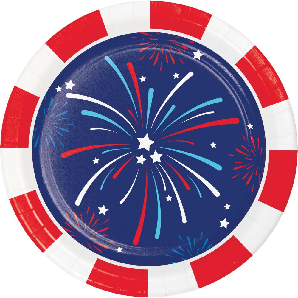 96/Case Luncheon Plate - Lady Liberty - Patriotic and 4th of July Party Supplies by Creative Converting