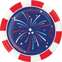 96/Case Luncheon Plate - Lady Liberty - Patriotic and 4th of July Party Supplies by Creative Converting