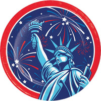 96/Case Dinner Plate - Lady Liberty - Patriotic and 4th of July Party Supplies by Creative Converting