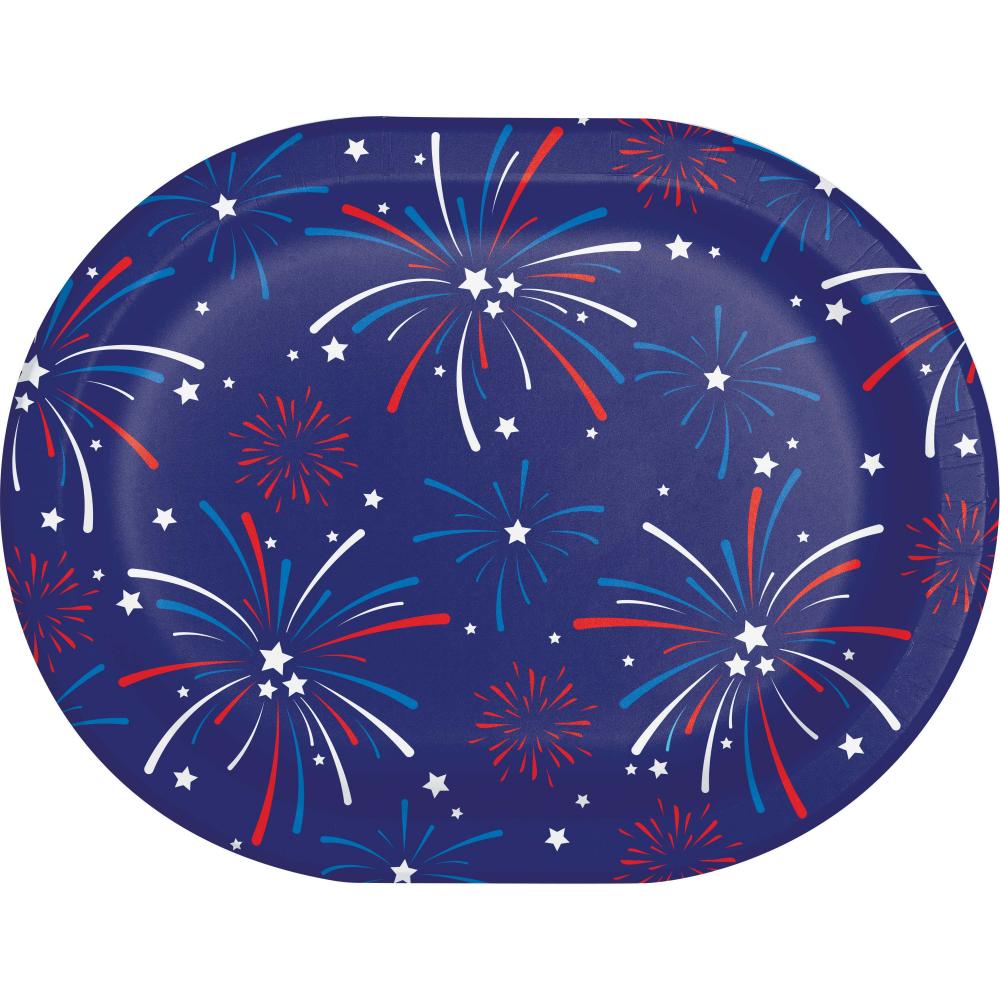 96/Case Oval Platter - Lady Liberty - Patriotic and 4th of July Party Supplies by Creative Converting