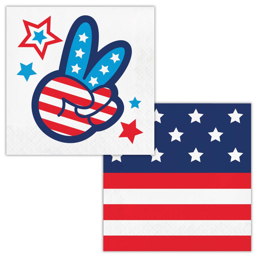 192/Case Luncheon Napkin - Peace and Patriotism - Patriotic and 4th of July Party Supplies by Creative Converting