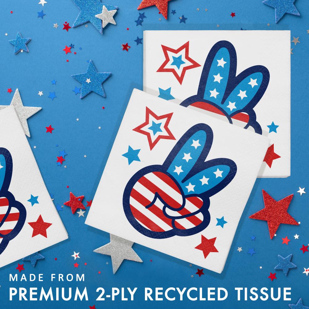 Luncheon Napkin - Peace and Patriotism Party Decoration