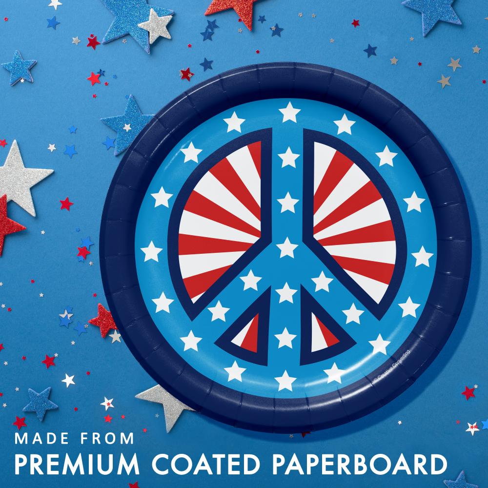 Luncheon Plate - Peace and Patriotism Party Decoration