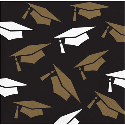 192/Case Beverage Napkin - Graceful Grad - Graduation Party Supplies by Creative Converting