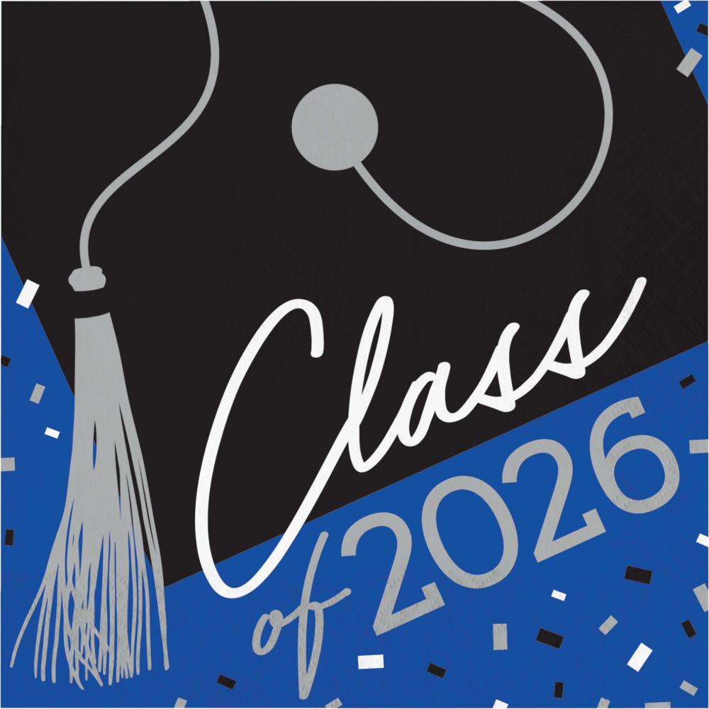 360/Case Luncheon Napkin - Class of 2026 Cobalt - Graduation Party Supplies by Creative Converting