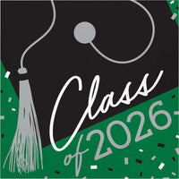 360/Case Luncheon Napkin - Class of 2026 Emerald Green - Graduation Party Supplies by Creative Converting