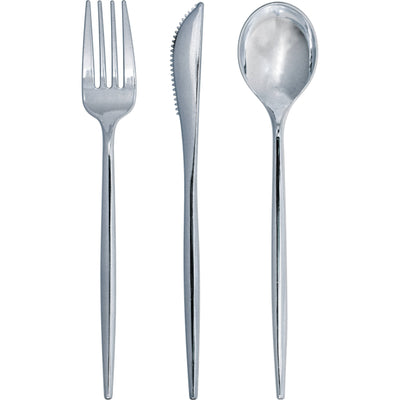 Silver Assorted Plastic Cutlery
