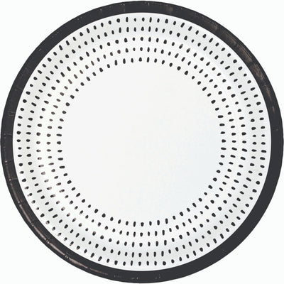 Modern Monochrome Luncheon Plates 7"