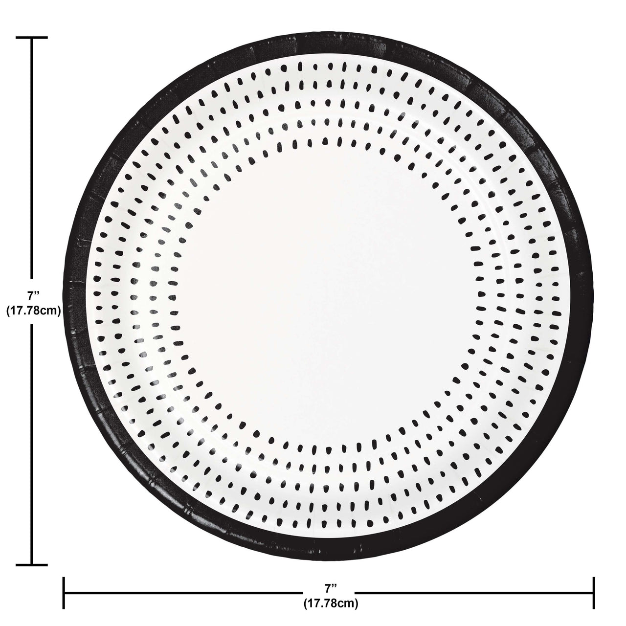 Modern Monochrome Luncheon Plates 7"