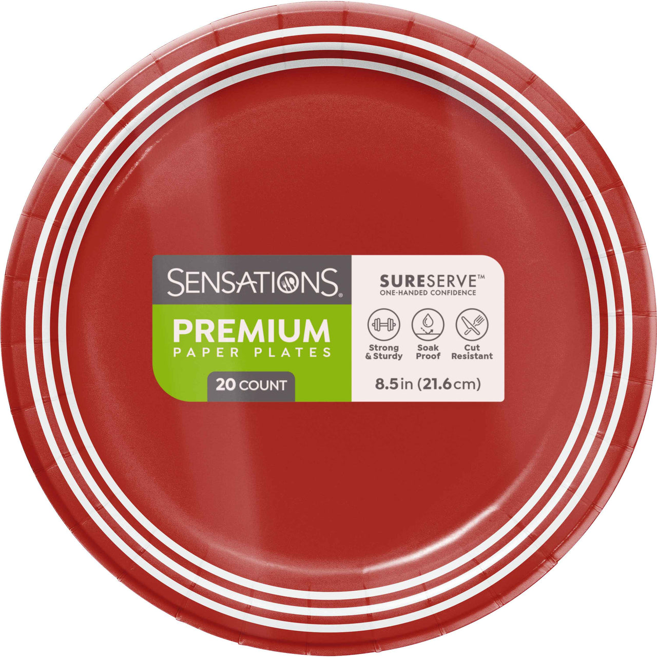 Classic Red Dinner Plates 8.5"