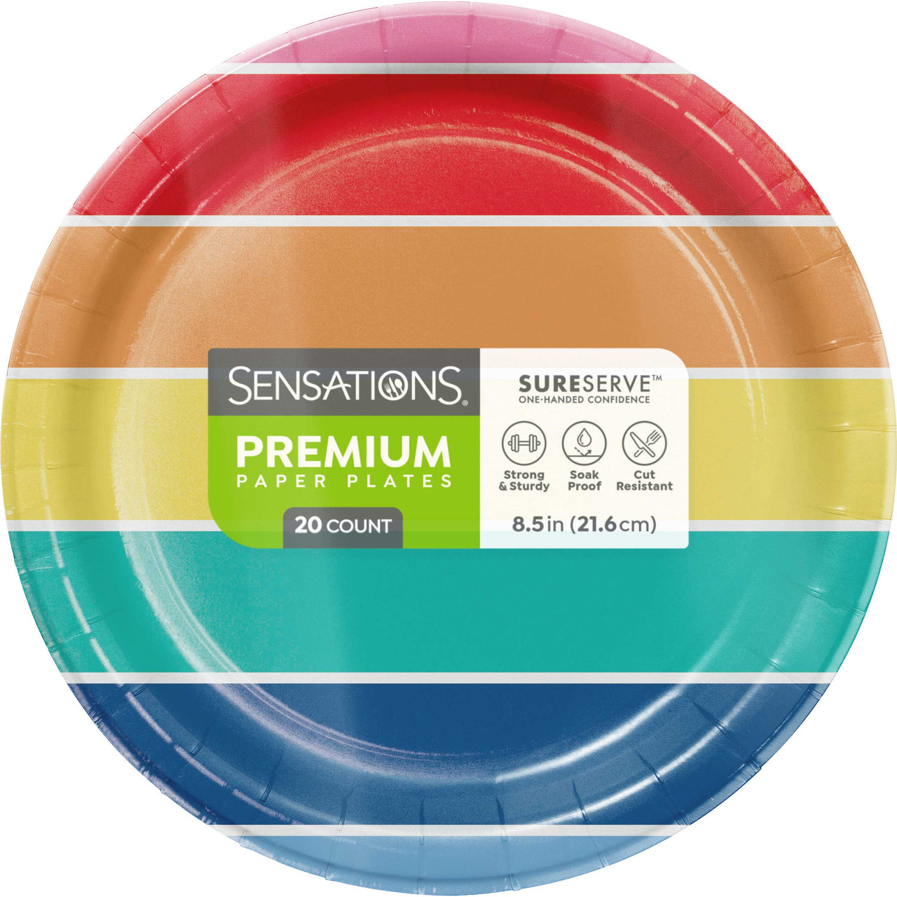 Prismatic Party Dinner Plates 8.5"