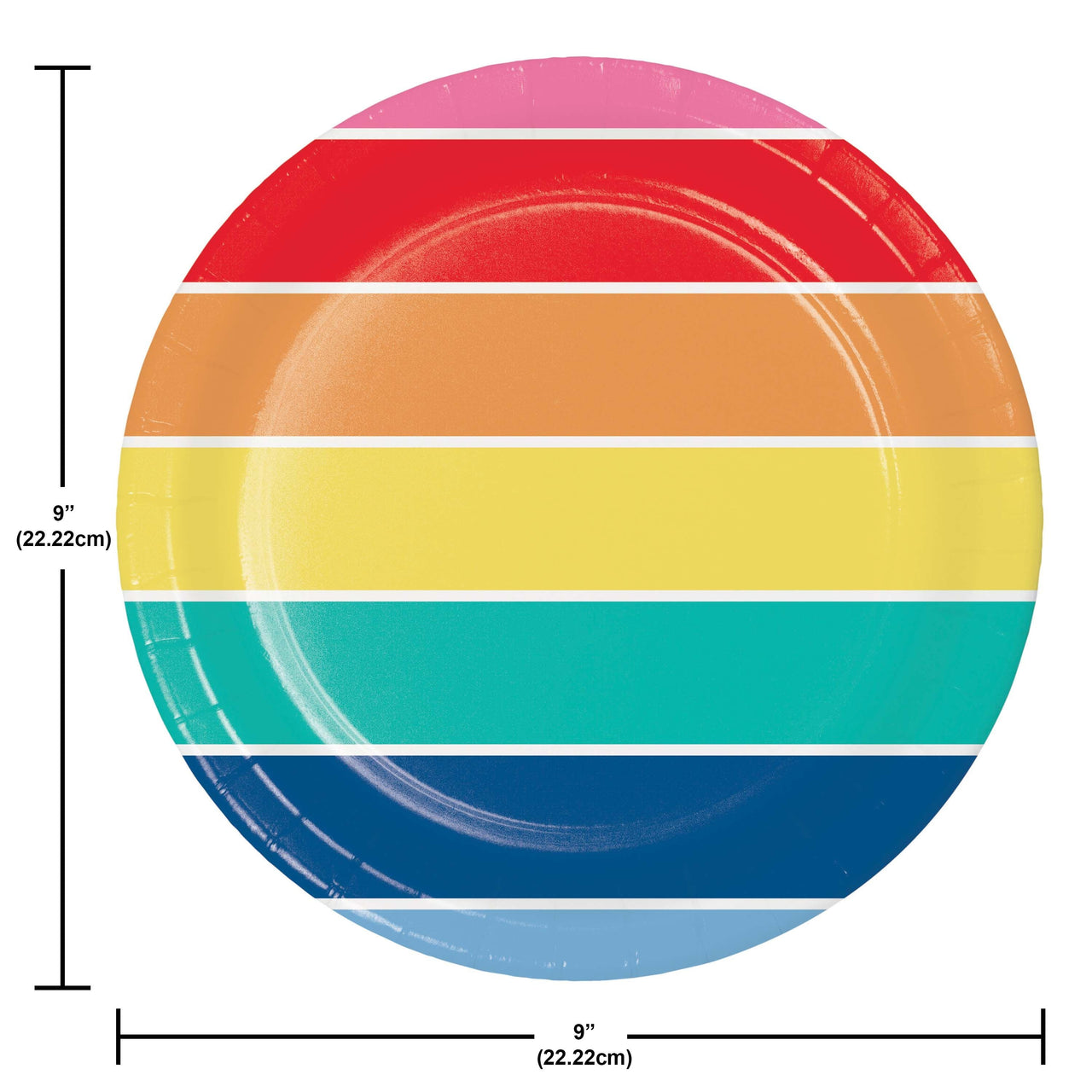 Prismatic Party Dinner Plates 8.5"