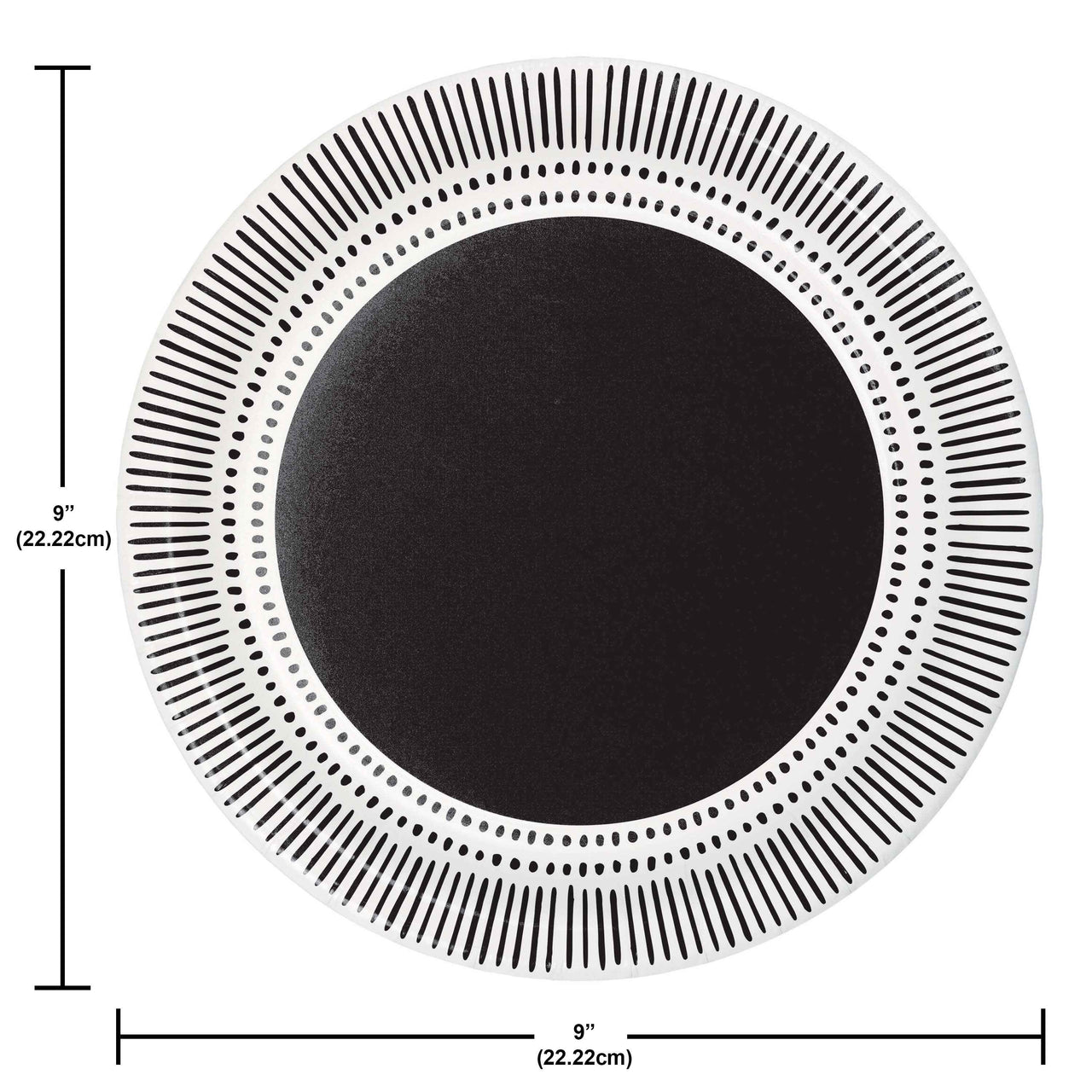 Modern Monochrome Dinner Plates 8.5"
