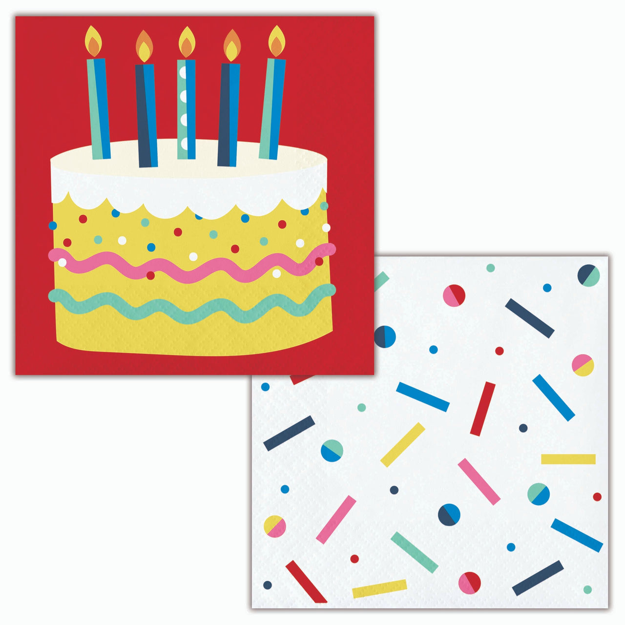 Birthday Bliss Beverage Napkins 5" x 5"