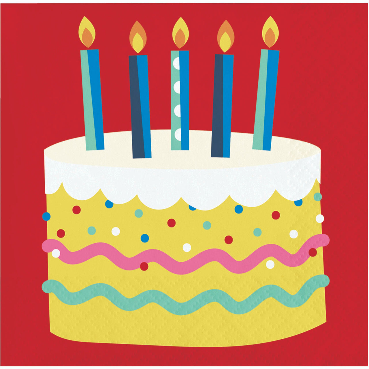 Birthday Bliss Beverage Napkins 5" x 5"