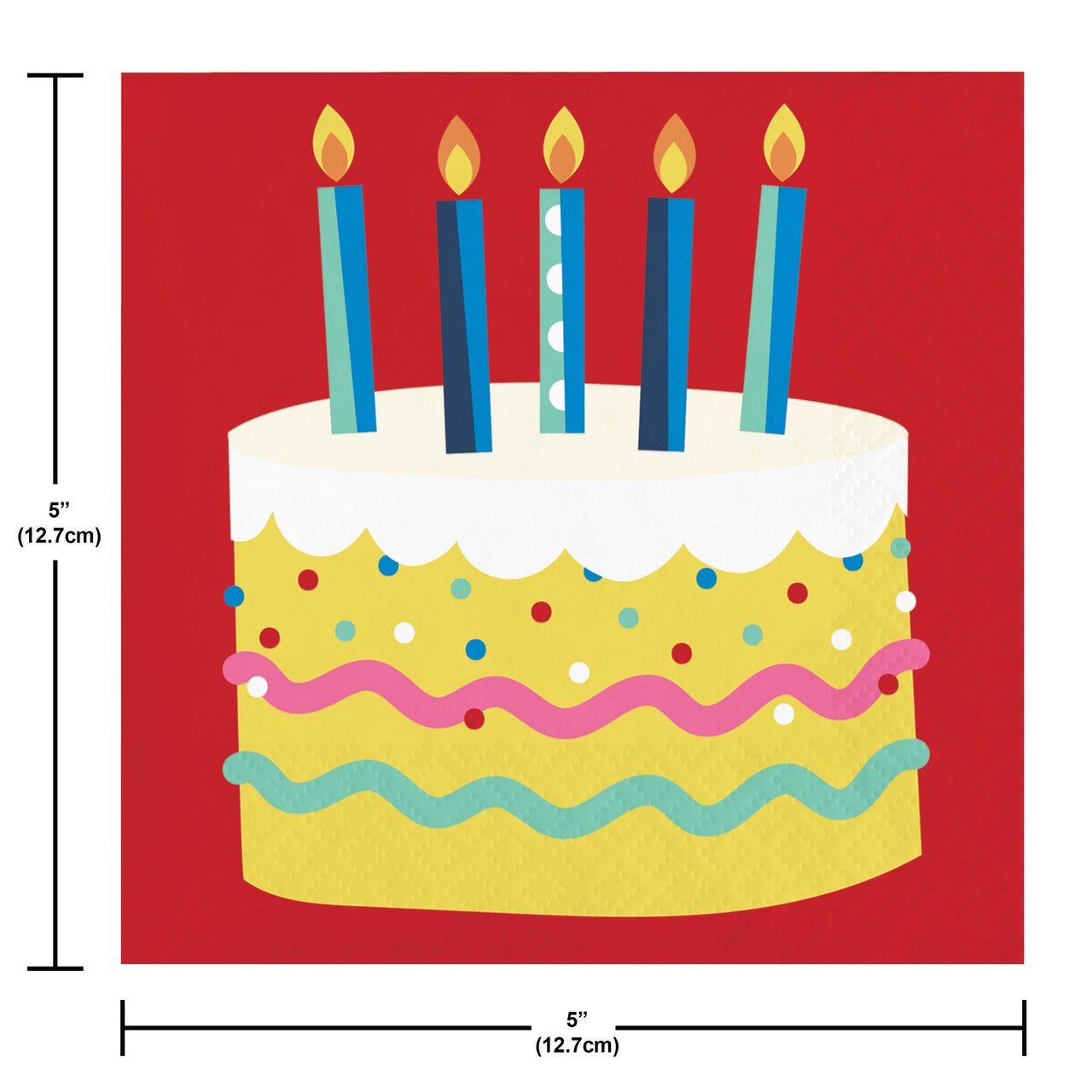 Birthday Bliss Beverage Napkins 5" x 5"