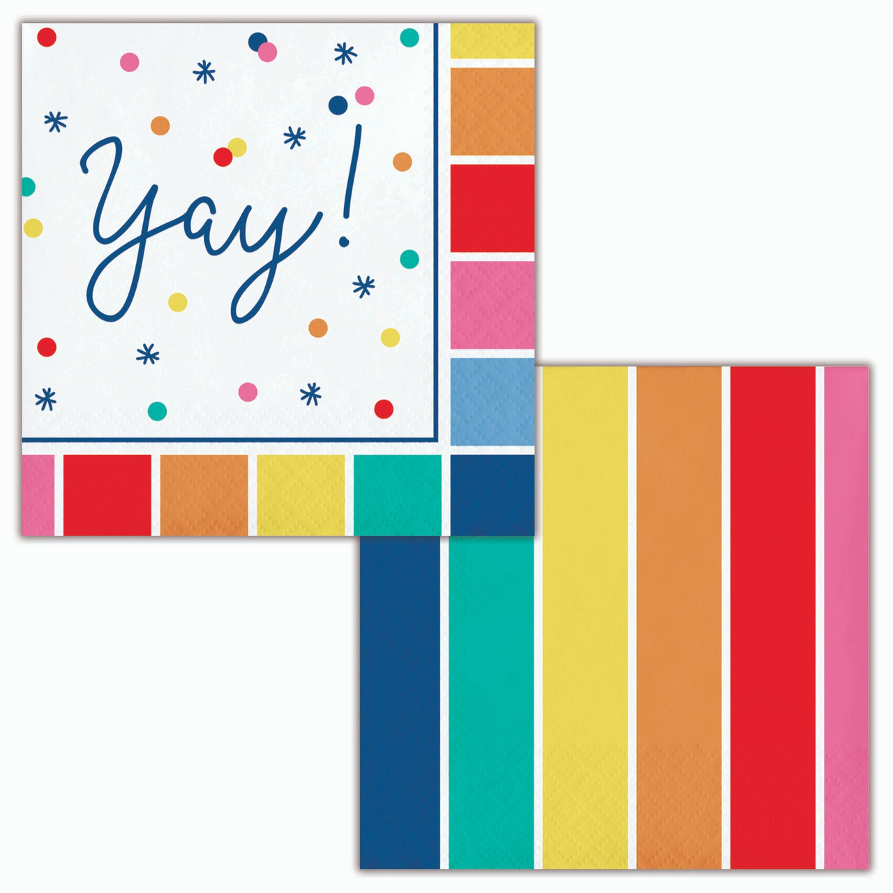Prismatic Party Beverage Napkins 5" x 5"
