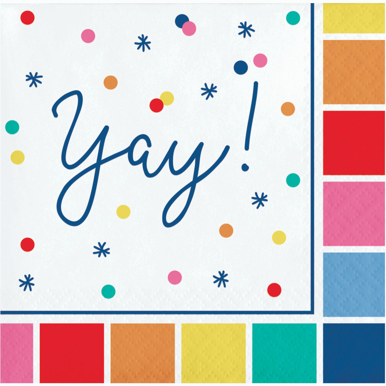 Prismatic Party Beverage Napkins 5" x 5"