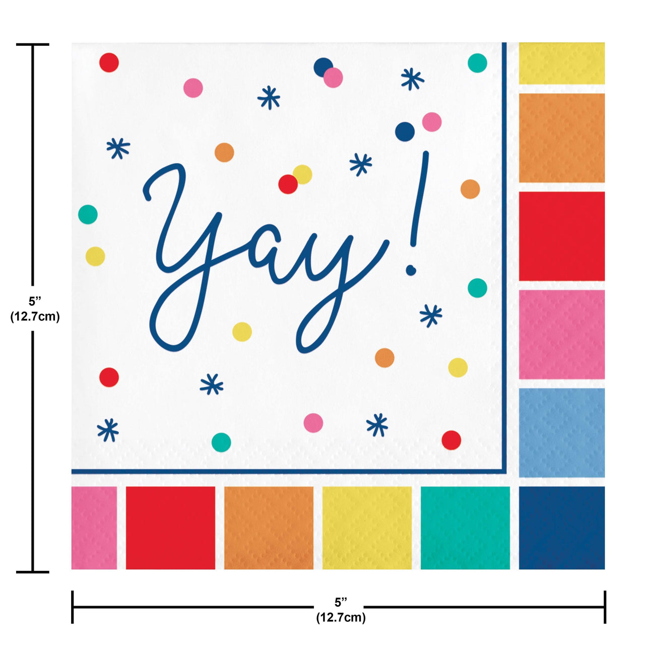 Prismatic Party Beverage Napkins 5" x 5"