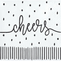 Modern Monochrome Beverage Napkins 5