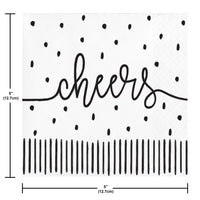 Modern Monochrome Beverage Napkins 5