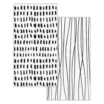 Modern Monochrome Guest Towels 7.75" x 4.5"