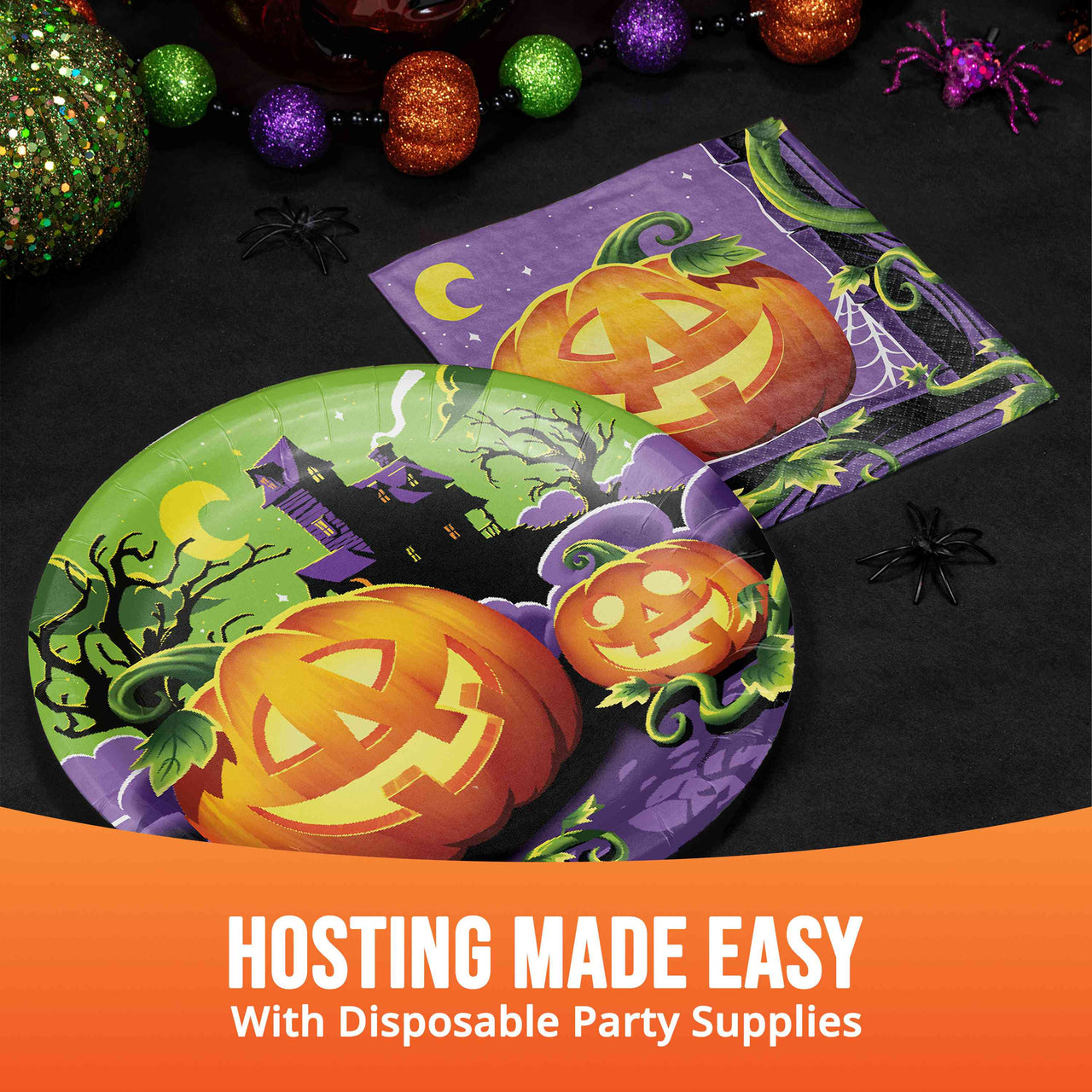 Pumpkin Prowlers Luncheon Napkins 6.5" x 6.5"